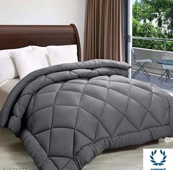 EAlma 200 GSM Microfibre Comforter Double Bed for Winter | Luxurious Quilt Blanket Single Bed | Soft Microfiber Qulits AC Comforters | Size 90X60 Inch Dark Grey - Free Size, Dark Grey, Cotton, Pack of1